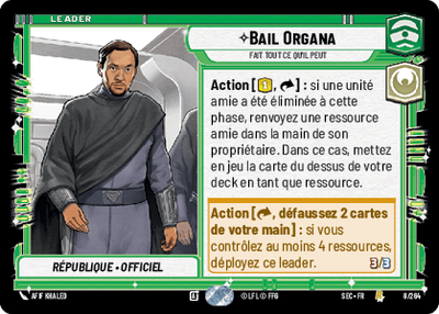 Bail Organa - carte Star Wars Unlimited