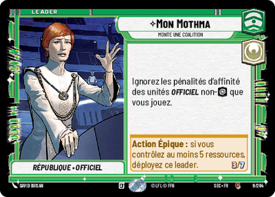 Mon Mothma - carte Star Wars Unlimited