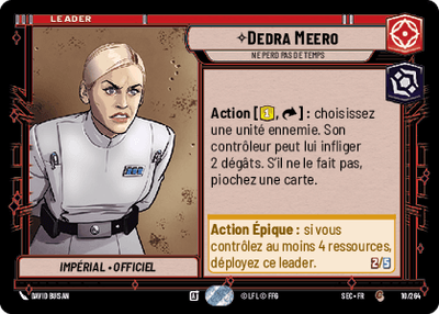 Dedra Meero - carte Star Wars Unlimited