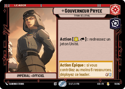 Gouverneur Pryce - carte Star Wars Unlimited