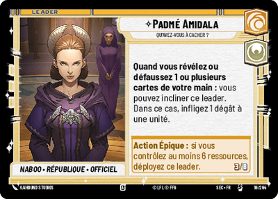Padmé Amidala - carte Star Wars Unlimited