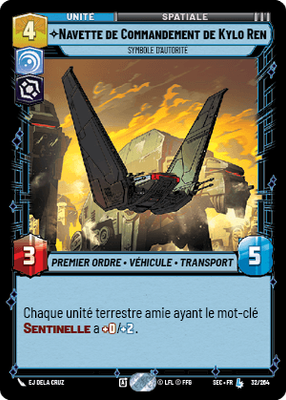 Navette de Commandement de Kylo Ren - carte Star Wars Unlimited