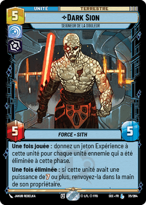 Dark Sion - carte Star Wars Unlimited