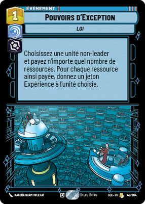 Pouvoirs d'Exception - carte Star Wars Unlimited