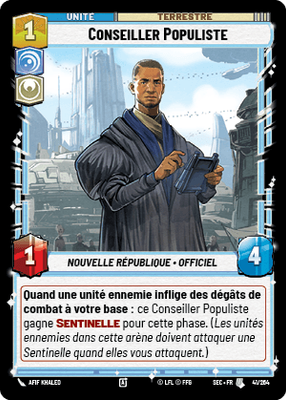 Conseiller Populiste - carte Star Wars Unlimited