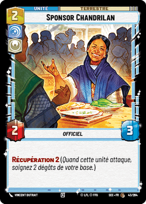 Sponsor Chandrilan - carte Star Wars Unlimited