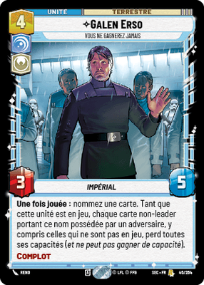 Galen Erso - carte Star Wars Unlimited