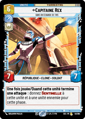 Capitaine Rex - carte Star Wars Unlimited