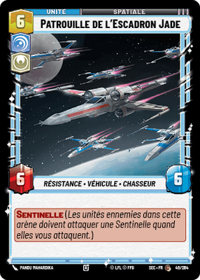 Patrouille de l'Escadron Jade - carte Star Wars Unlimited