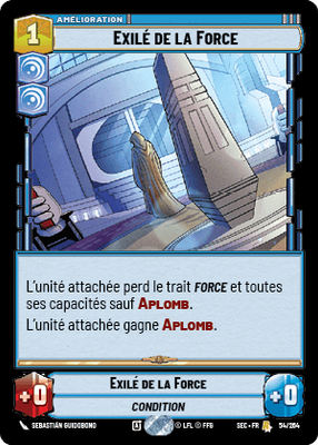 Exilé de la Force - carte Star Wars Unlimited
