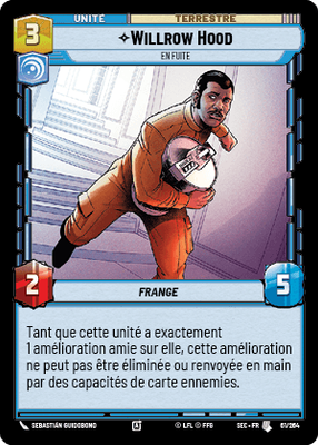 Willrow Hood - carte Star Wars Unlimited