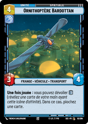 Ornithoptère Bardottan - carte Star Wars Unlimited