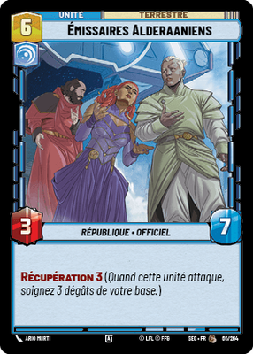 Émissaires Alderaaniens - carte Star Wars Unlimited