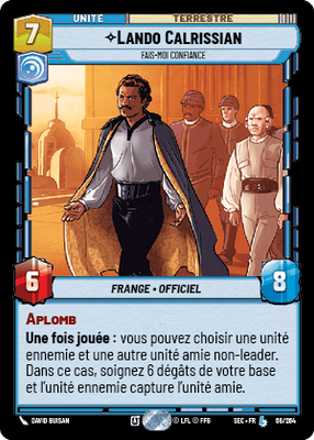 Lando Calrissian - carte Star Wars Unlimited