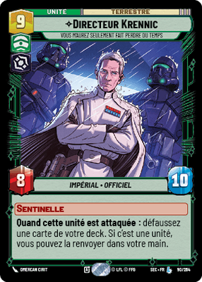 Directeur Krennic - carte Star Wars Unlimited