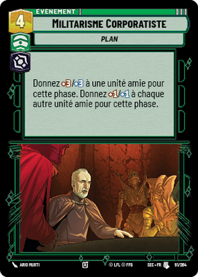 Militarisme Corporatiste - carte Star Wars Unlimited