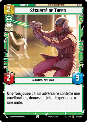 Sécurité de Theed - carte Star Wars Unlimited