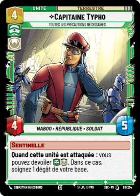 Capitaine Typho - carte Star Wars Unlimited