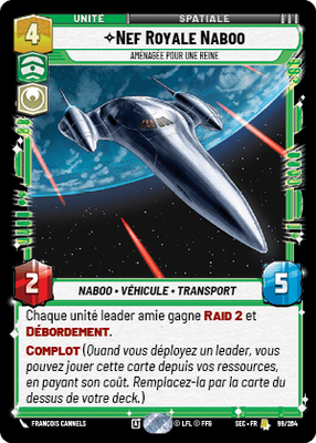 Nef Royale Naboo - carte Star Wars Unlimited