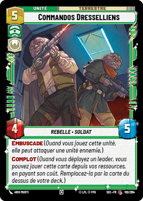 Commandos Dresselliens - carte Star Wars Unlimited