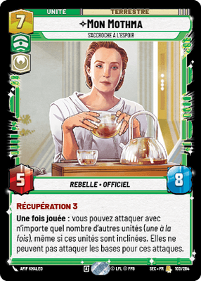 Mon Mothma - carte Star Wars Unlimited