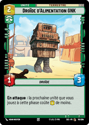 Droïde d'Alimentation GNK - carte Star Wars Unlimited