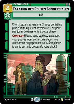 Taxation des Routes Commerciales - carte Star Wars Unlimited
