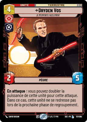 Dryden Vos - carte Star Wars Unlimited