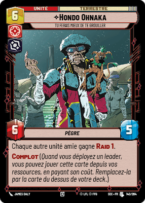 Hondo Ohnaka - carte Star Wars Unlimited