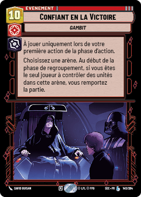 Confiant en la Victoire - carte Star Wars Unlimited
