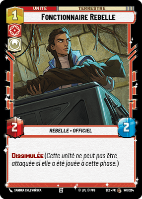 Fonctionnaire Rebelle - carte Star Wars Unlimited