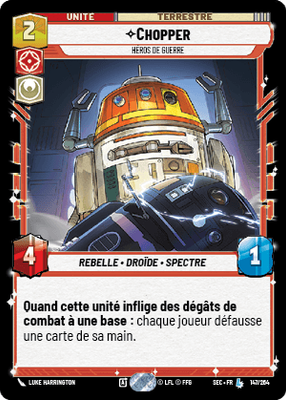 Chopper - carte Star Wars Unlimited