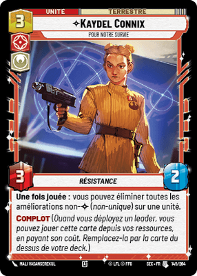 Kaydel Connix - carte Star Wars Unlimited