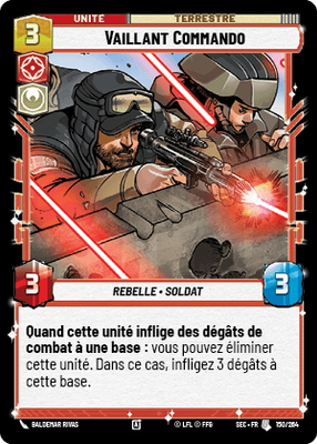 Vaillant Commando - carte Star Wars Unlimited