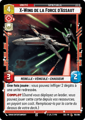 X-Wing de la Force d'Assaut - carte Star Wars Unlimited