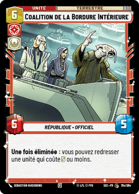 Coalition de la Bordure Intérieure - carte Star Wars Unlimited
