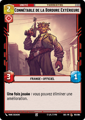 Connétable de la Bordure Extérieure - carte Star Wars Unlimited