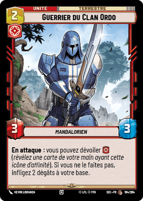 Guerrier du Clan Ordo - carte Star Wars Unlimited