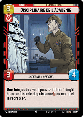 Disciplinaire de l'Académie - carte Star Wars Unlimited