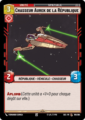 Chasseur Aurek de la République - carte Star Wars Unlimited