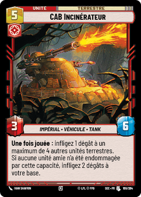 CAB Incinérateur - carte Star Wars Unlimited