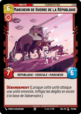 Marcheur de Guerre de la République - carte Star Wars Unlimited