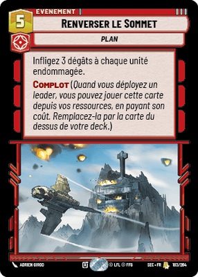 Renverser le Sommet - carte Star Wars Unlimited