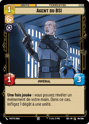 Agent du BSI - carte Star Wars Unlimited