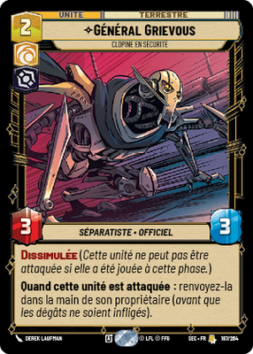 Général Grievous - carte Star Wars Unlimited