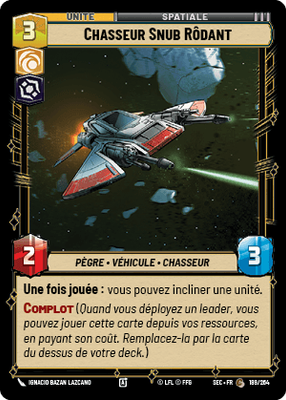 Chasseur Snub Rôdant - carte Star Wars Unlimited