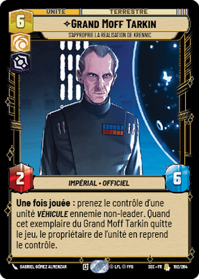 Grand Moff Tarkin - carte Star Wars Unlimited