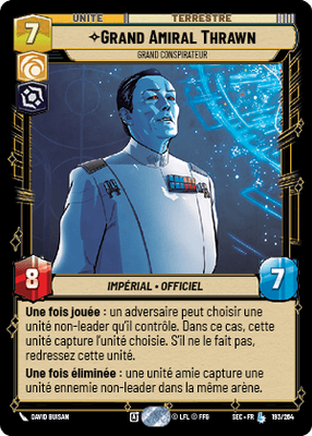 Grand Amiral Thrawn - carte Star Wars Unlimited