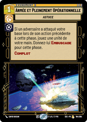 Armée et Pleinement Opérationnelle - carte Star Wars Unlimited