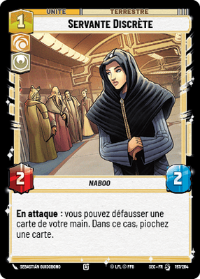 Servante Discrète - carte Star Wars Unlimited